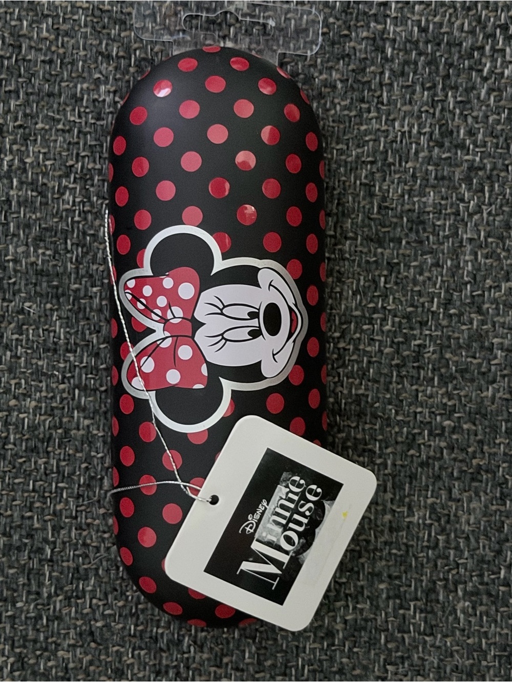 Disney Minnie Mouse Black and Red Polka Dot Sunglasses Case NWT